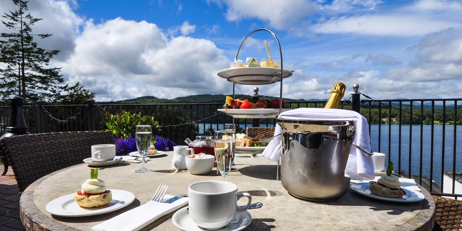 Afternoon Tea with views across Lake Windermere Beech Hill Hotel